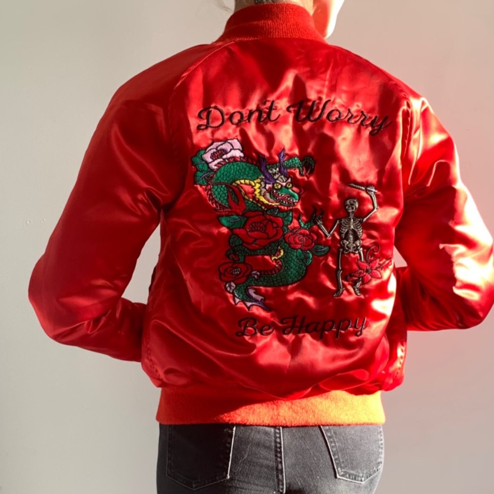 Valfrè red bomber jacket.